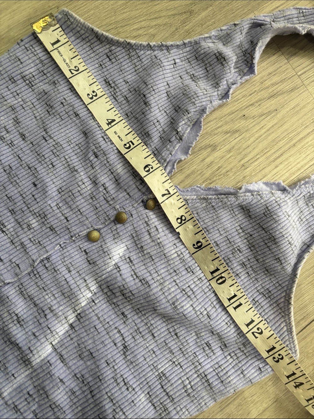 Pilcro Lavender Ribbed Halter Tank with Button Front - Picture 11 of 16